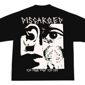 Darkwave Men's Oversized Discharged Graphic T-Shirt